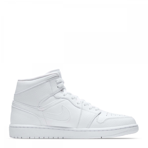 NIKE AIR JORDAN 1 MID TRIPLE WHITE - Imagen 2