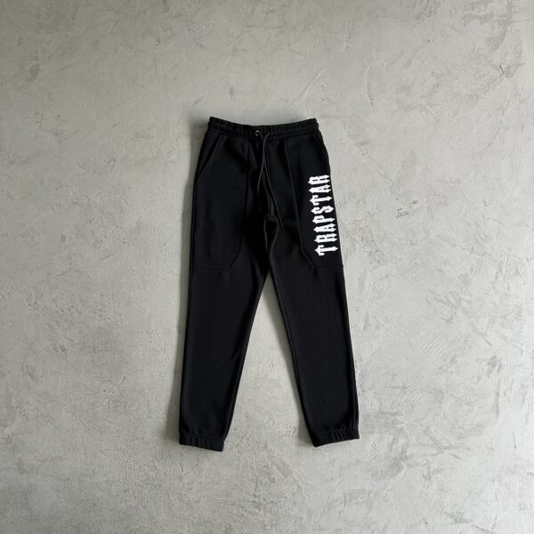 Chandal Trapstar largo negro letras blanco - Imagen 2
