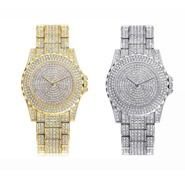 Pack 2 relojes en gama dorada y plateada