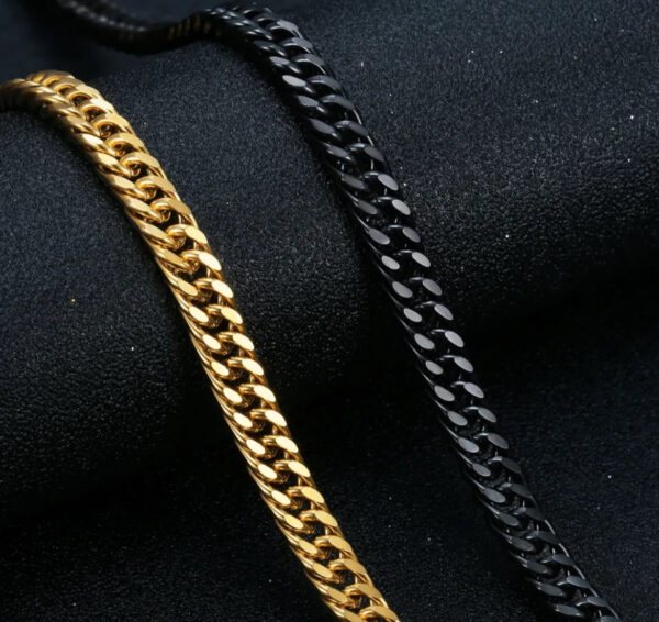 Colgante de eslabones acero inoxidable negro - Imagen 4