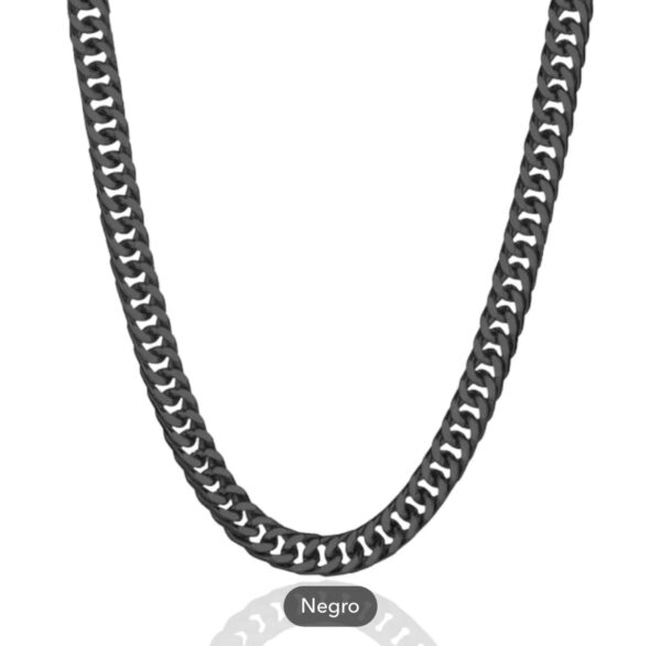 Colgante de eslabones acero inoxidable negro