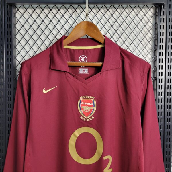Camiseta retro manga Arsenal 05-06 Visitante - Imagen 2